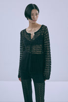 Cut Lace Soft Flare Pants & Layered Skirt Set