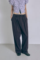 Wide Tuck Pants