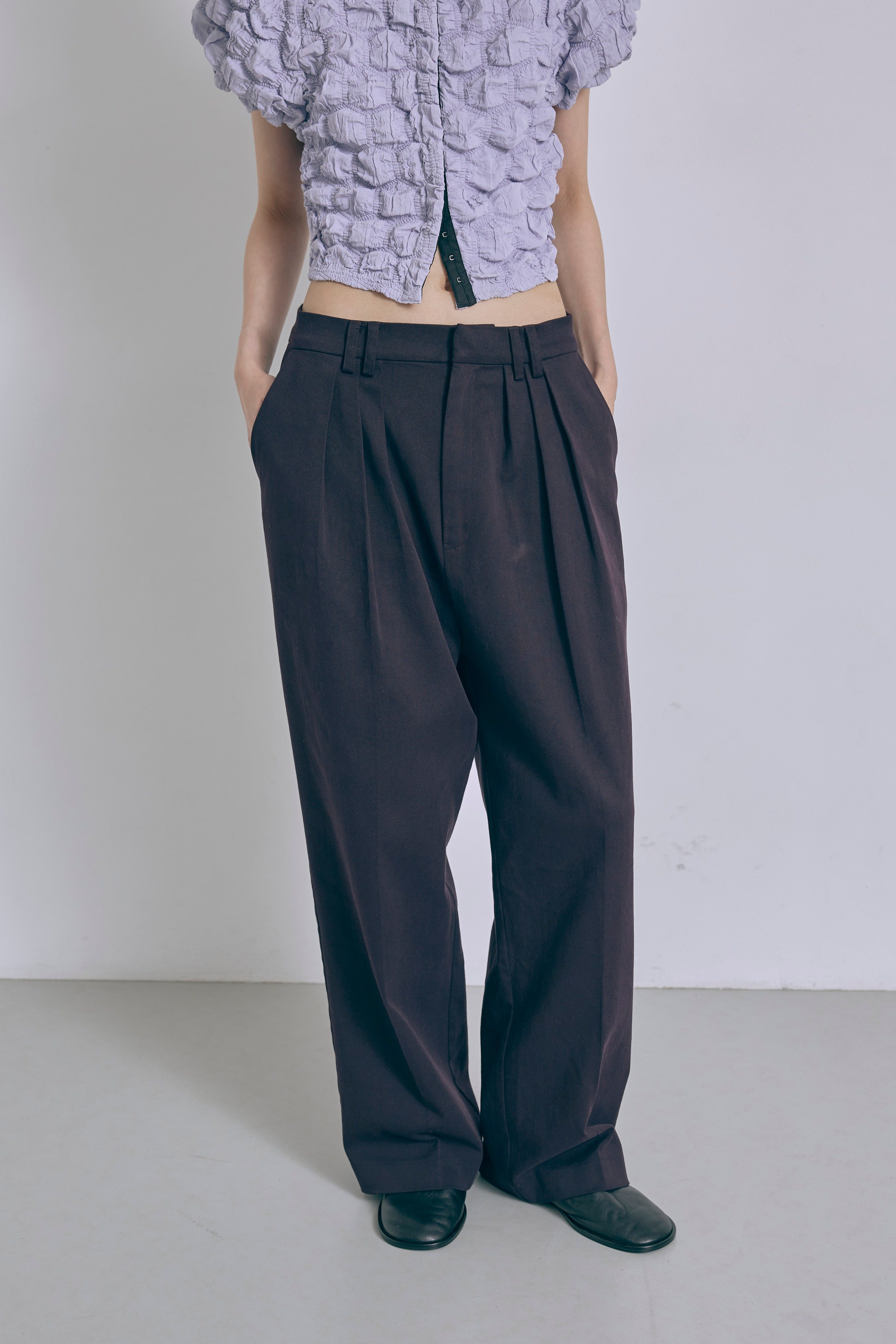 Wide Tuck Pants
