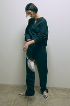 【Set Up】Slit Sweat Pants