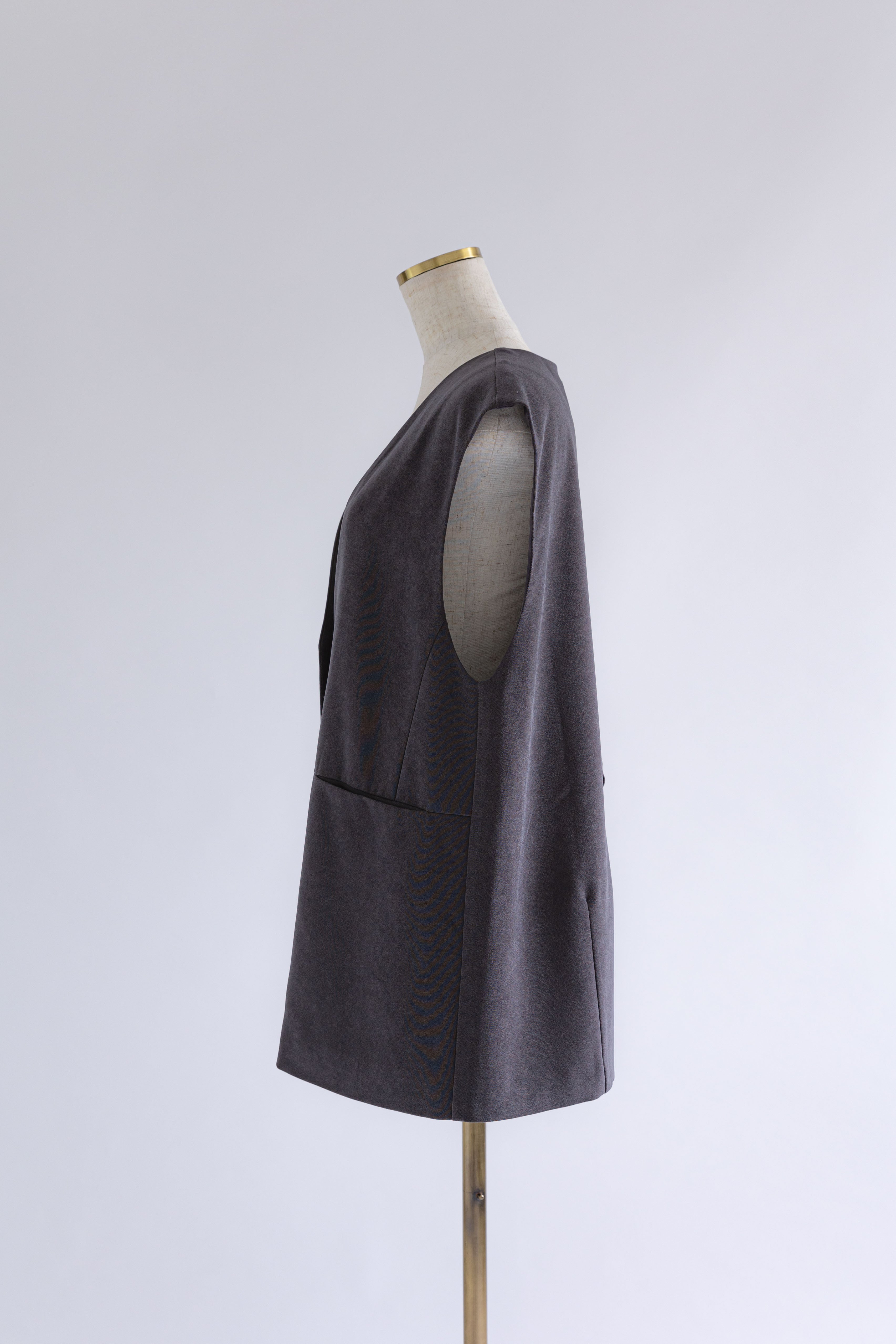 【Set Up】Faux Suede Gilet