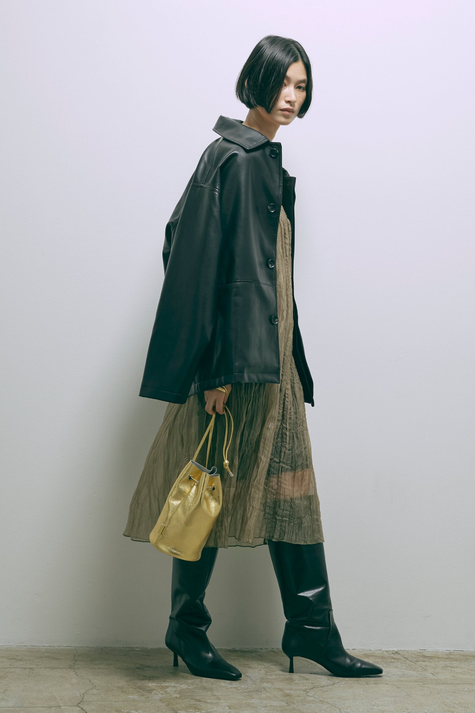 Faux Leather Over Jacket