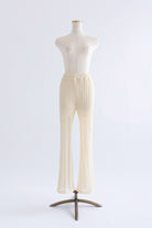 Cut Lace Soft Flare Pants & Layered Skirt Set