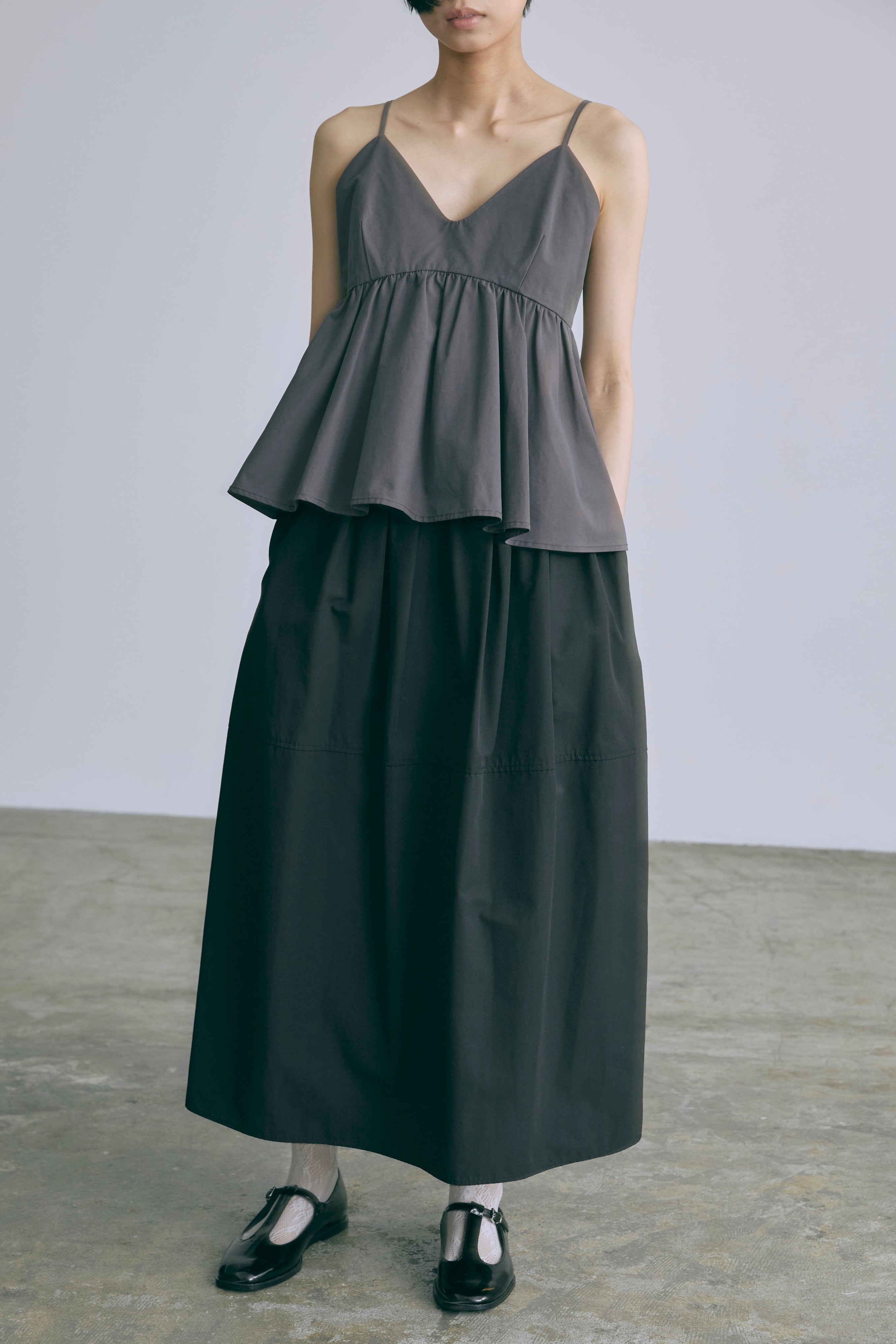 Cocoon Silhouette Skirt ブラック model:170cm chii