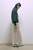 Acetate Satin Narrow Skirt グレージュ