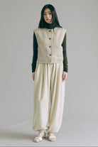 Cropped Tweed Gilet