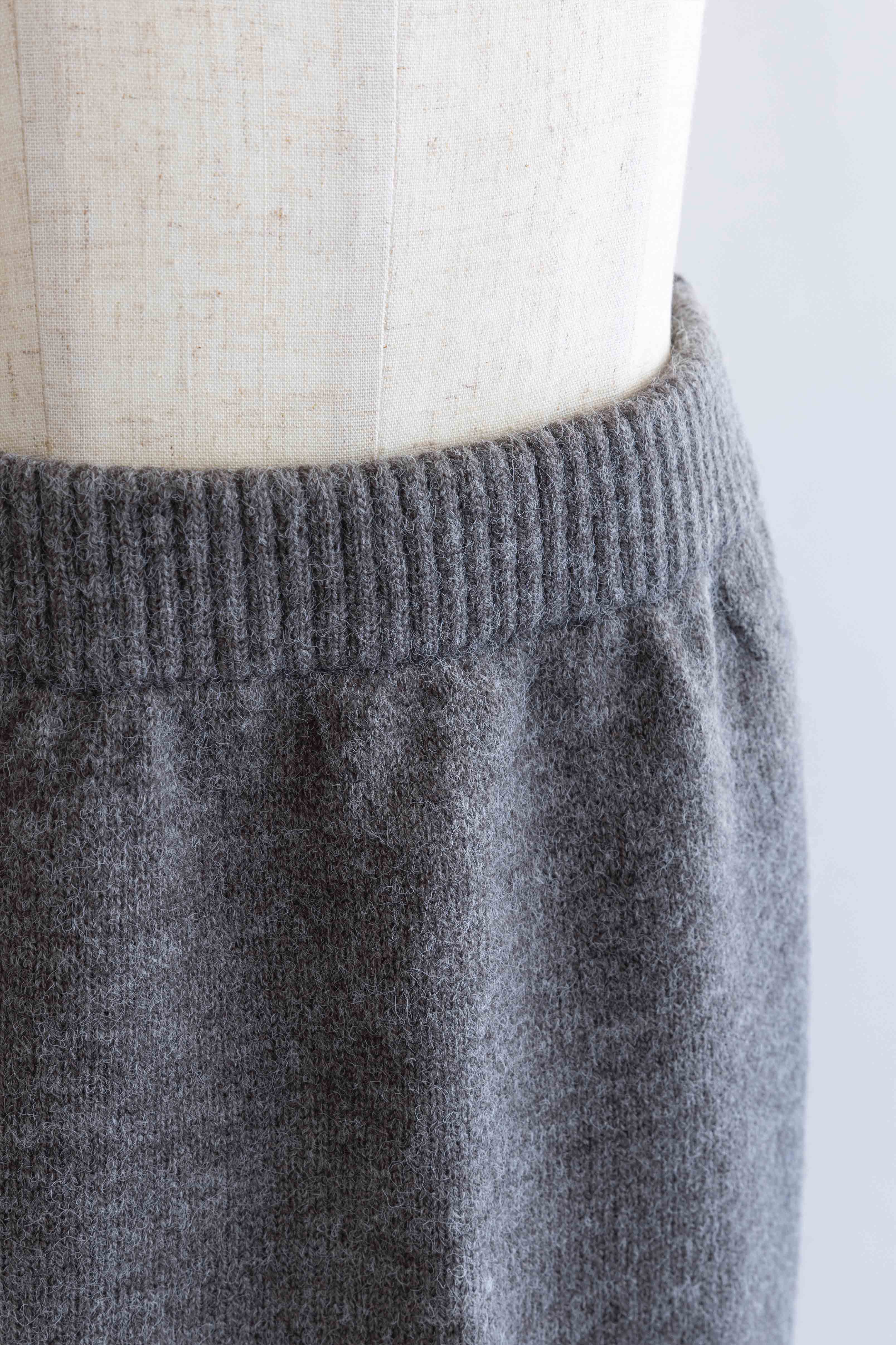 Alpaca-Touch Knit Mini Skirt