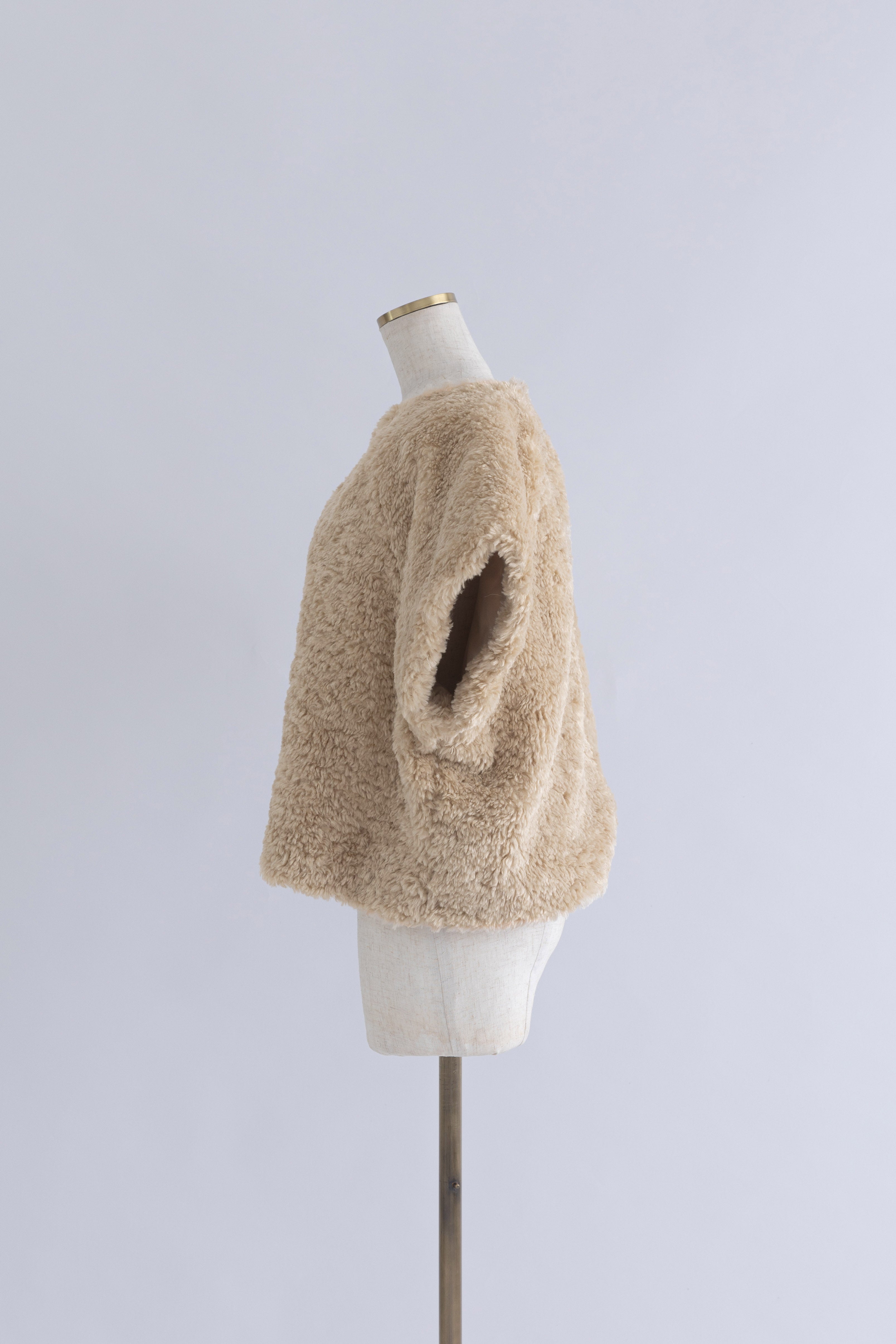 Short Sleeve Fur Jacket