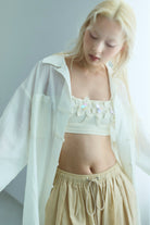 着用カラー:アイボリー  モデル身長:162㎝