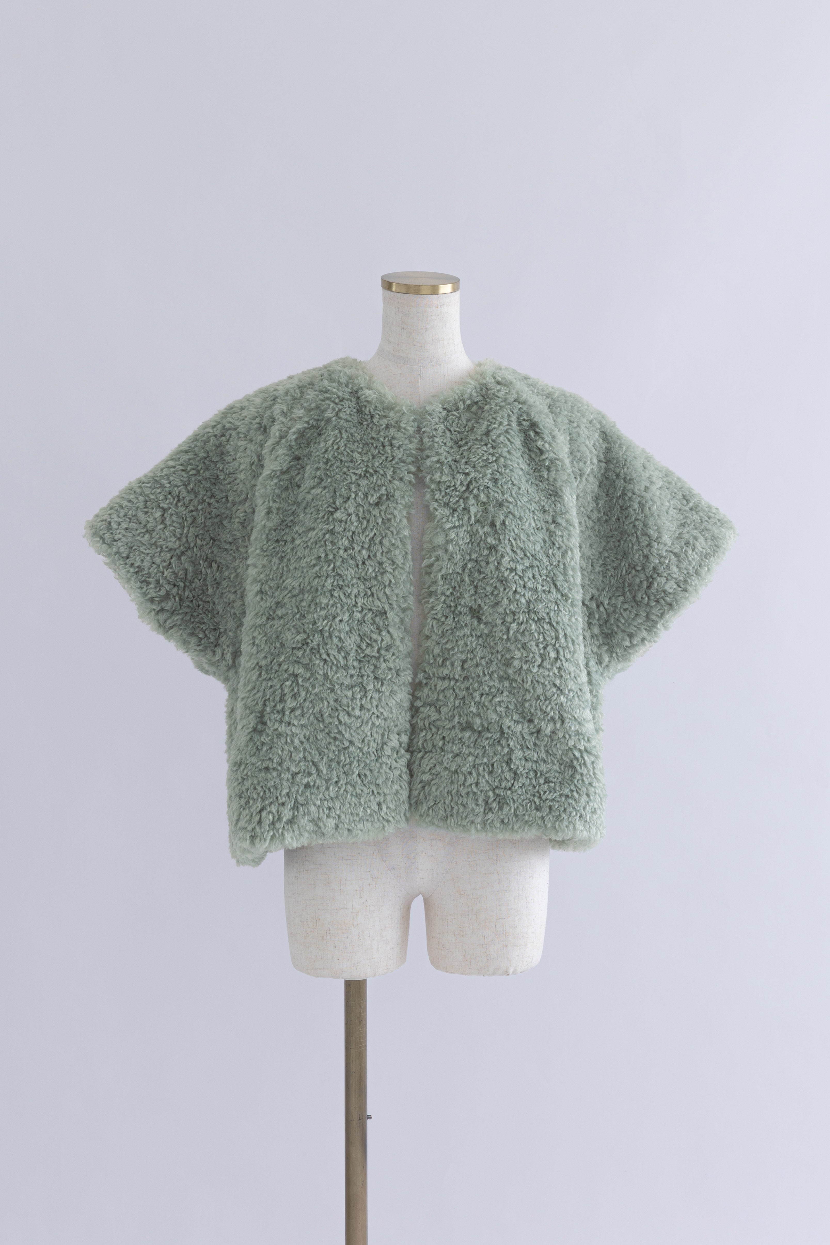 Short Sleeve Fur Jacket