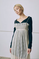 2Way Sheer Crinkled Skirt Dress