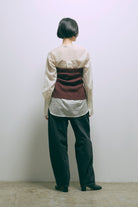 Crewneck Knit ＆ Rib Knit Bustier Set