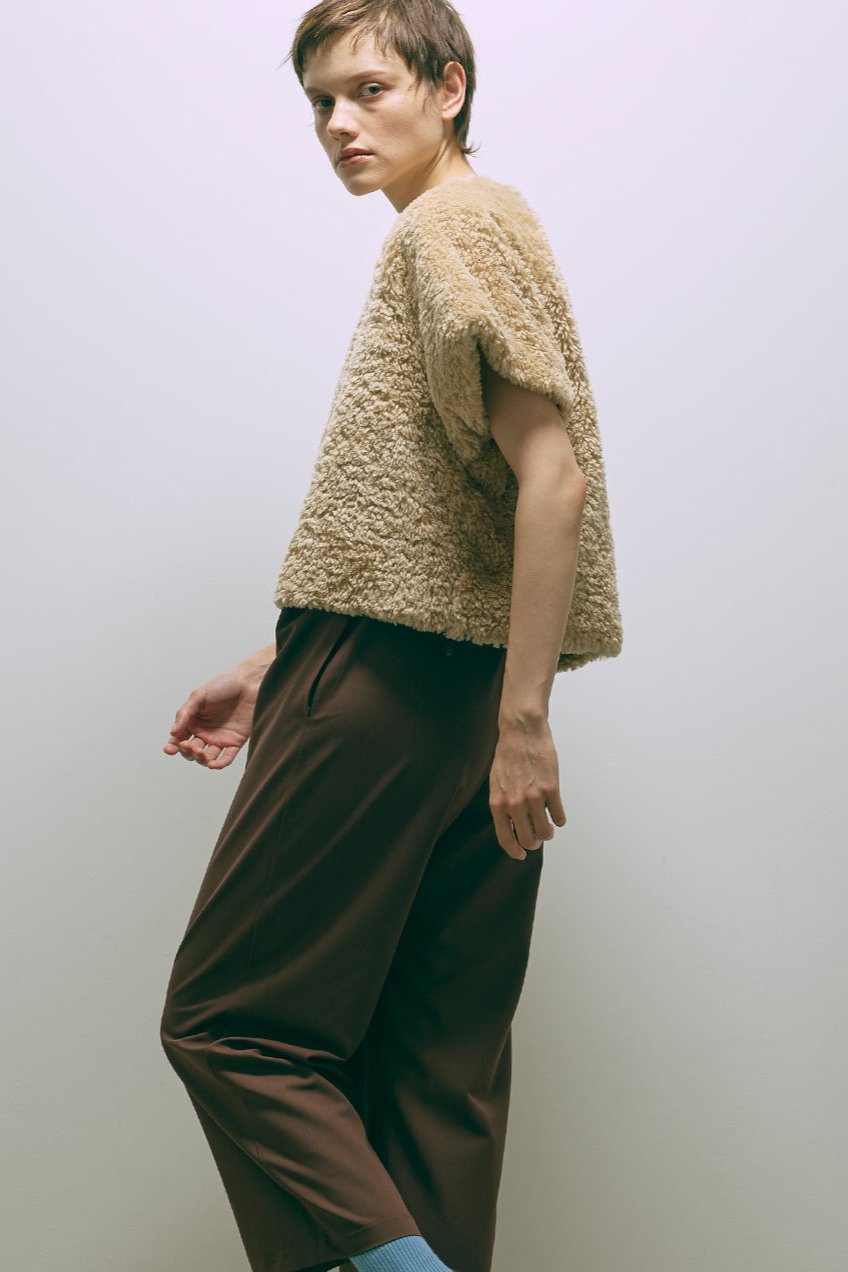 Short Sleeve Fur Jacket