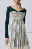 2Way Sheer Crinkled Skirt Dress