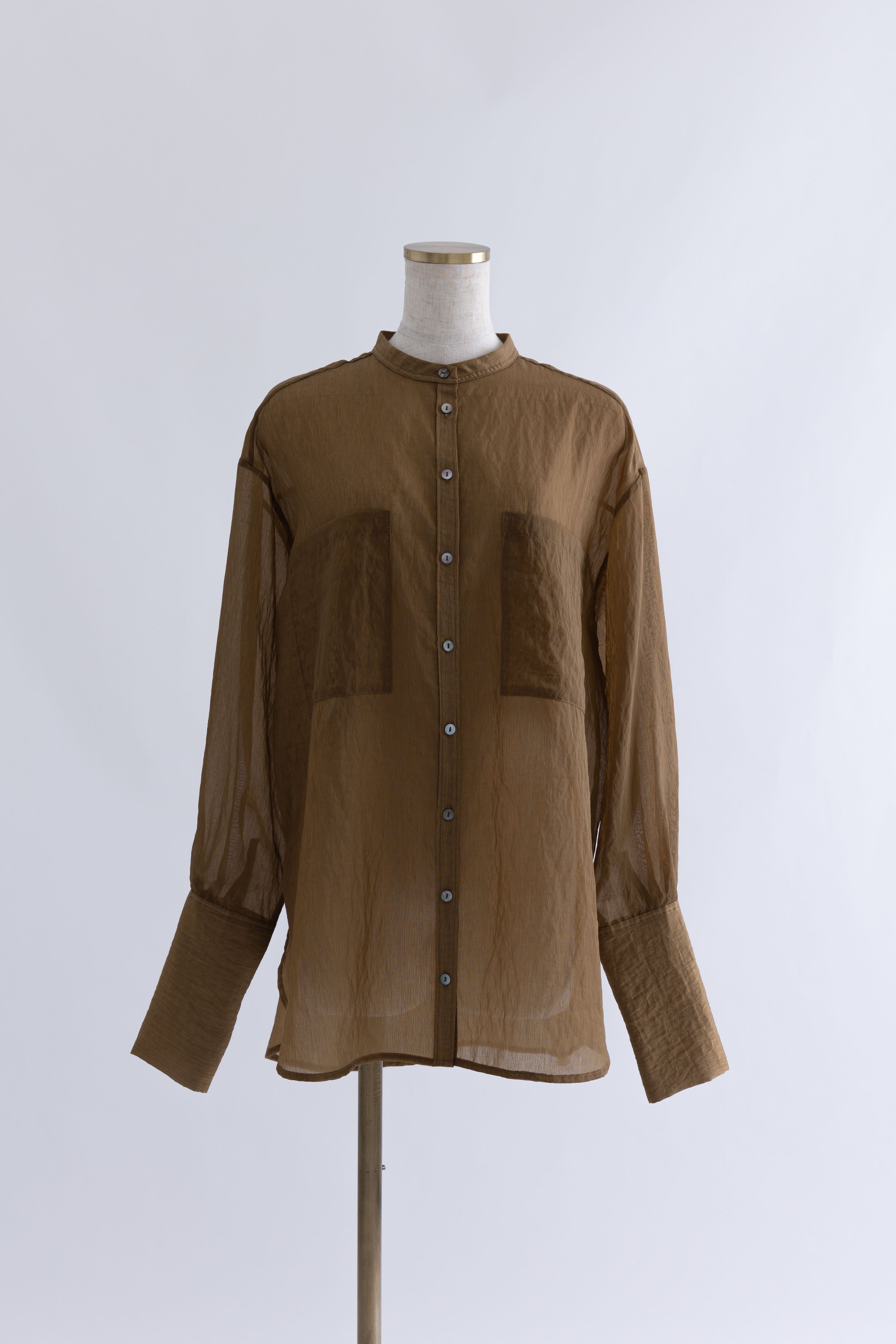 Long Cuff Sheer Blouse