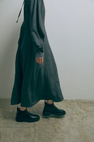 Volume Sleeve Soft Flare Dress