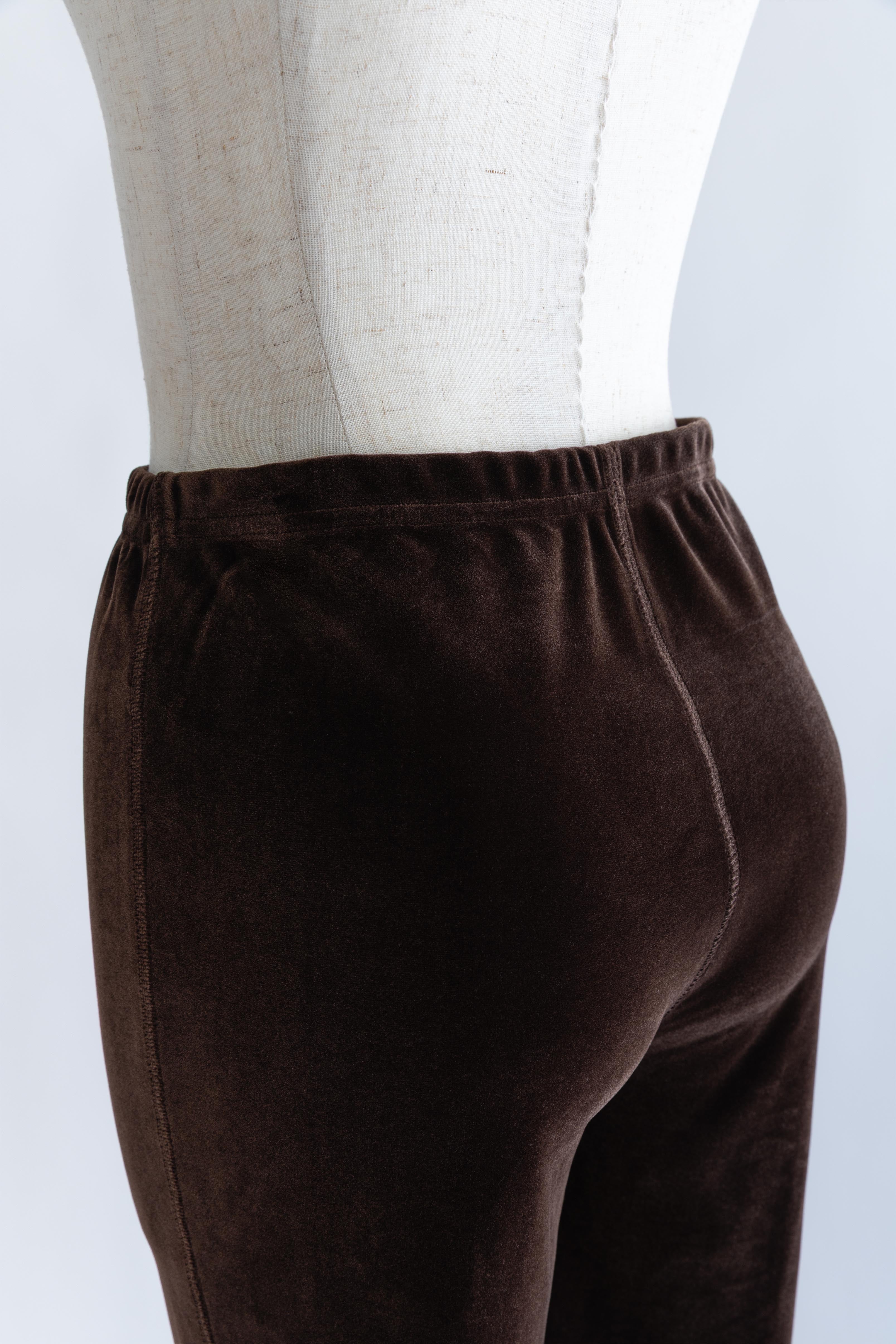 Velour Slim-Fit Biker Leggings