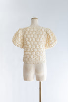 Puff Smocked Short Blouse アイボリー