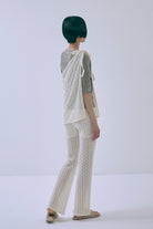 Cut Lace Soft Flare Pants & Layered Skirt Set