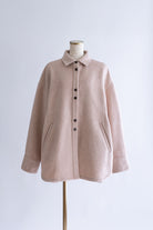 Wool Blend Over Shirt Jacket ピンク