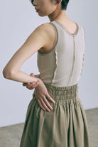 Tulle Piping Tank Top