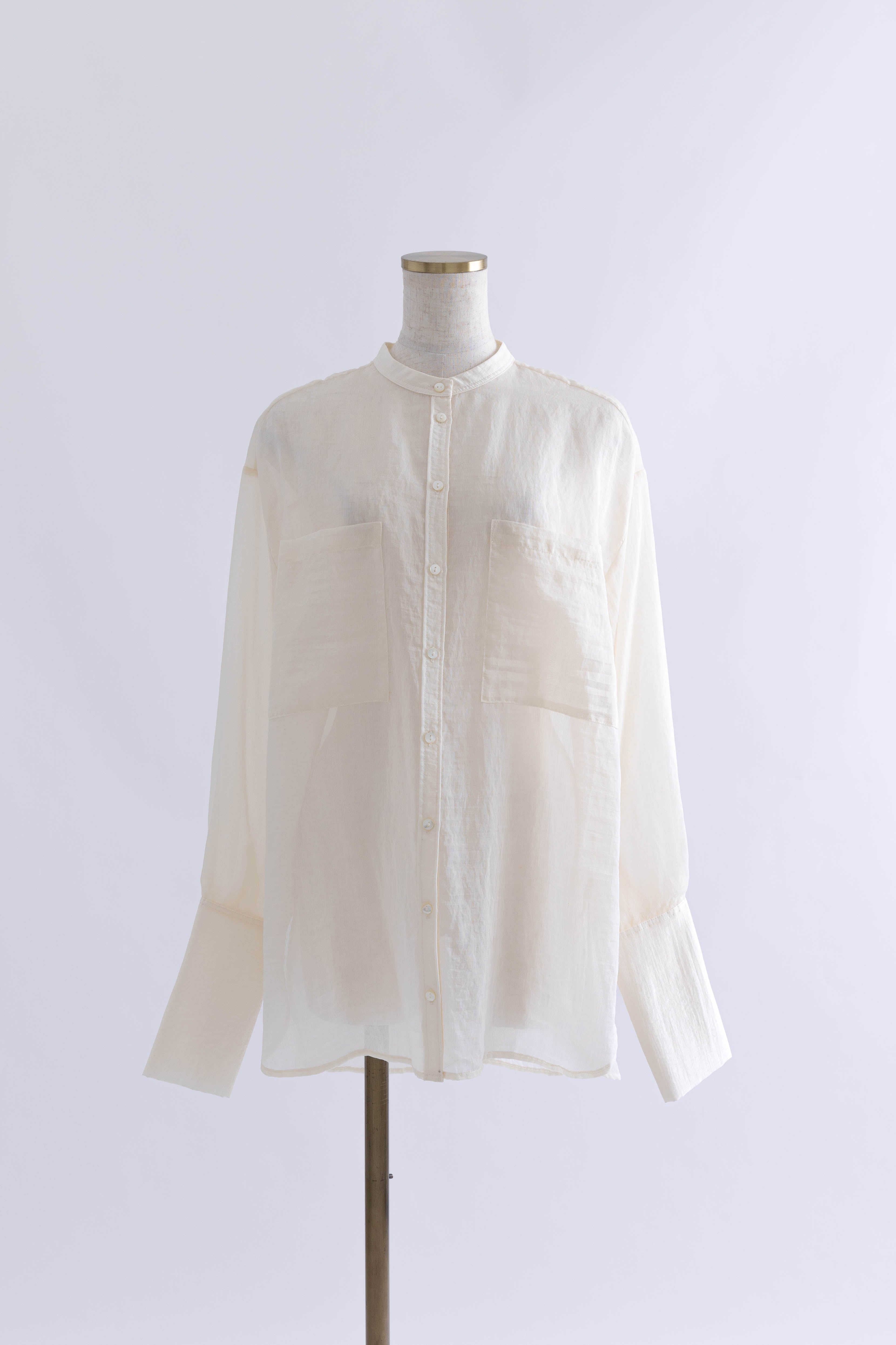 Long Cuff Sheer Blouse
