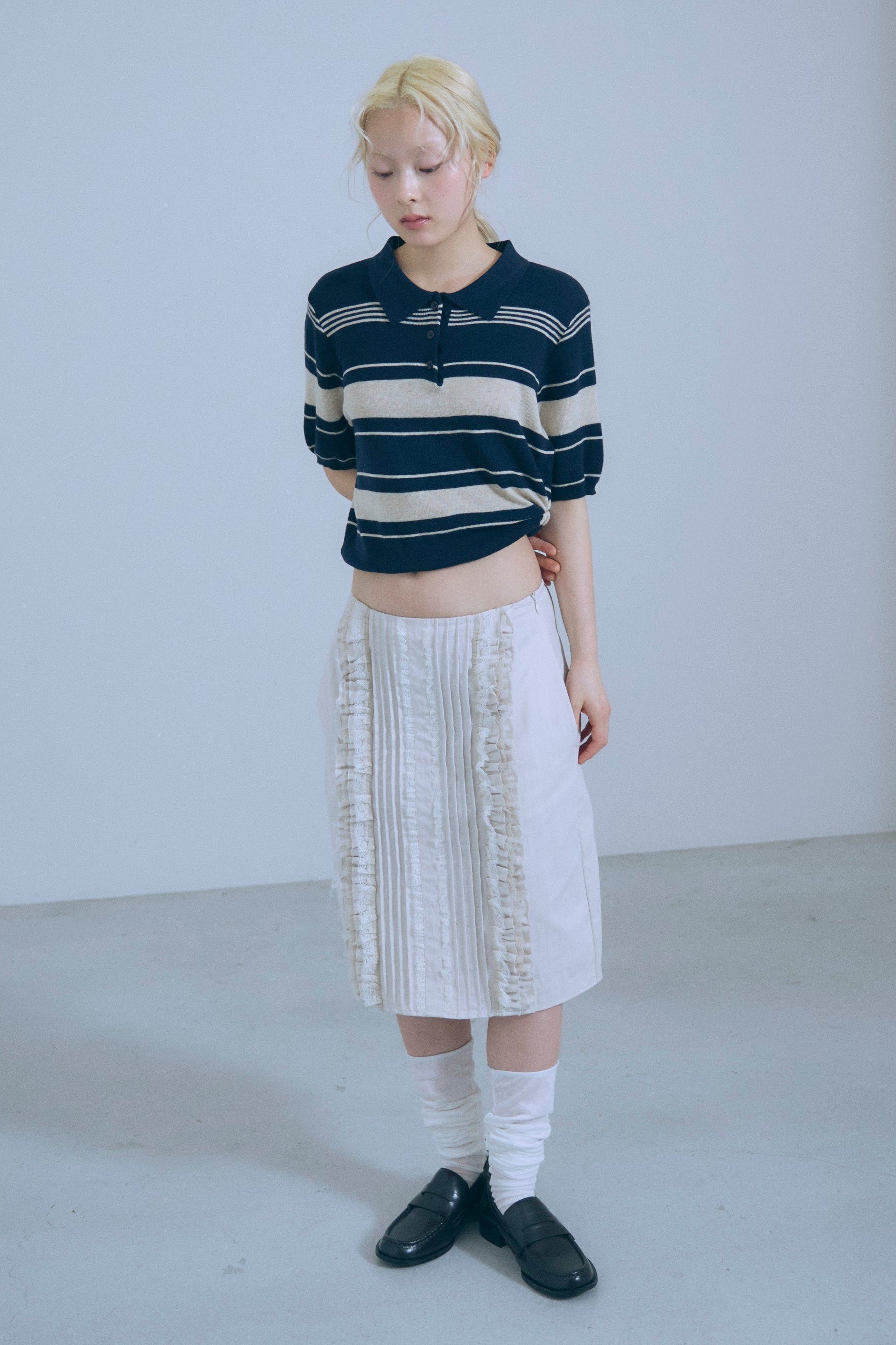 着用カラー:アイボリー　着用サイズ:1　モデル身長:162cm