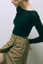 Flocked Tulle Back Open Top