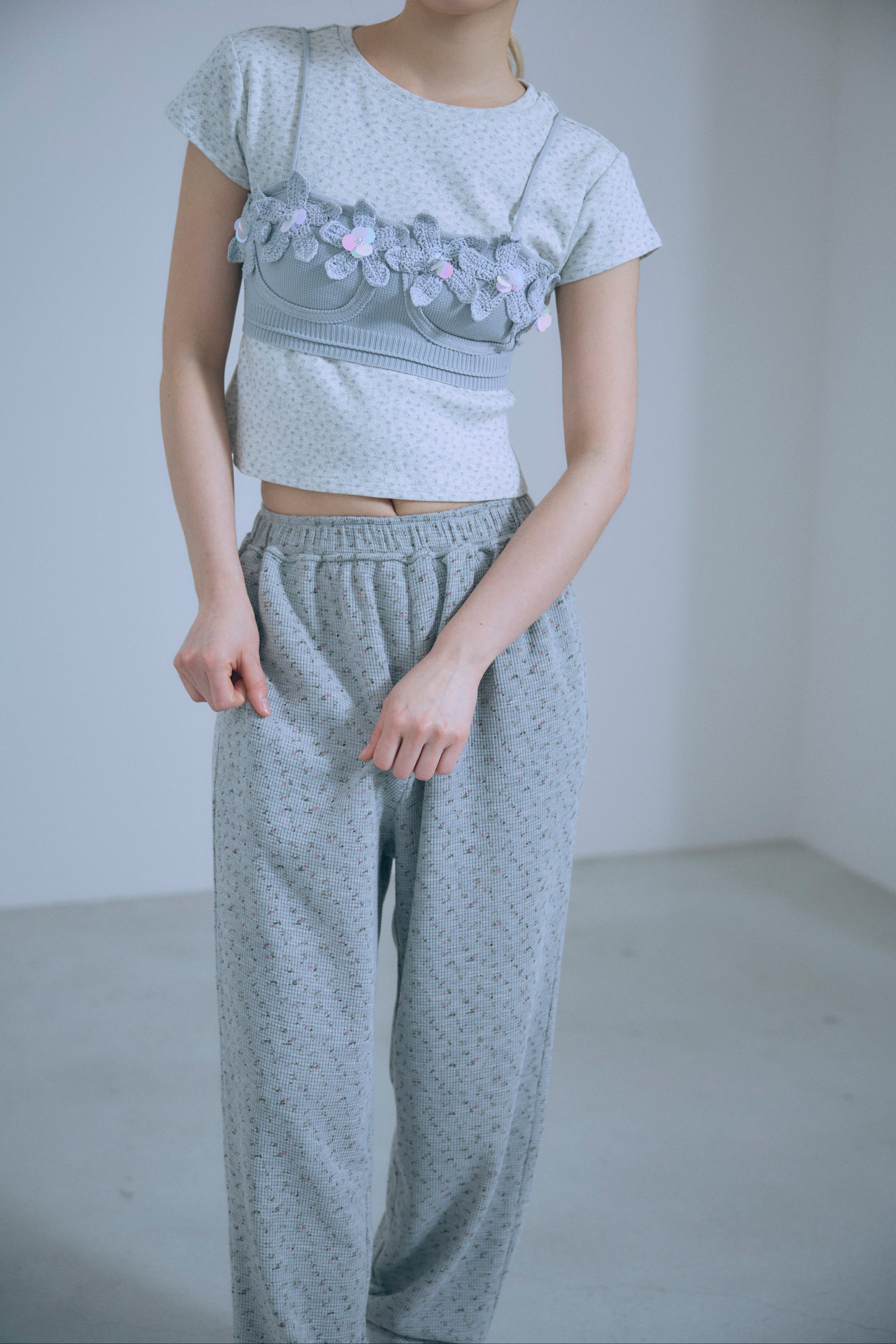 en neume エンノイム Flower Thermal Jogger Flower Thermal Jogger（その他パンツ）｜EN NEUME（エンノイム）の