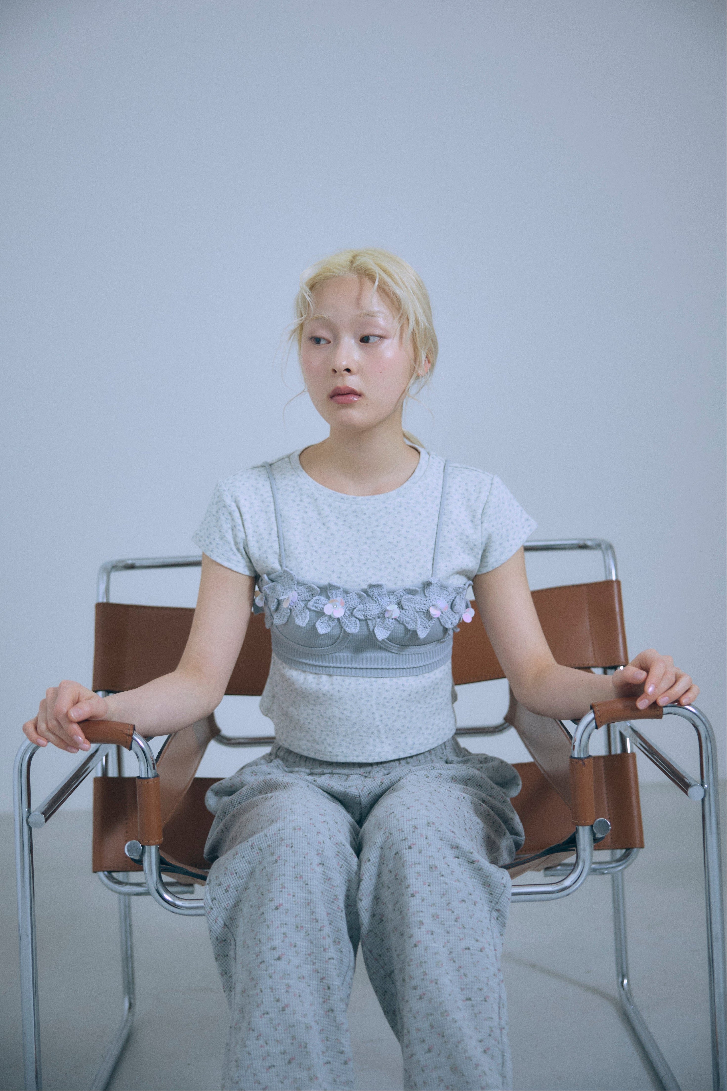 着用カラー:オートミール  モデル身長:162㎝