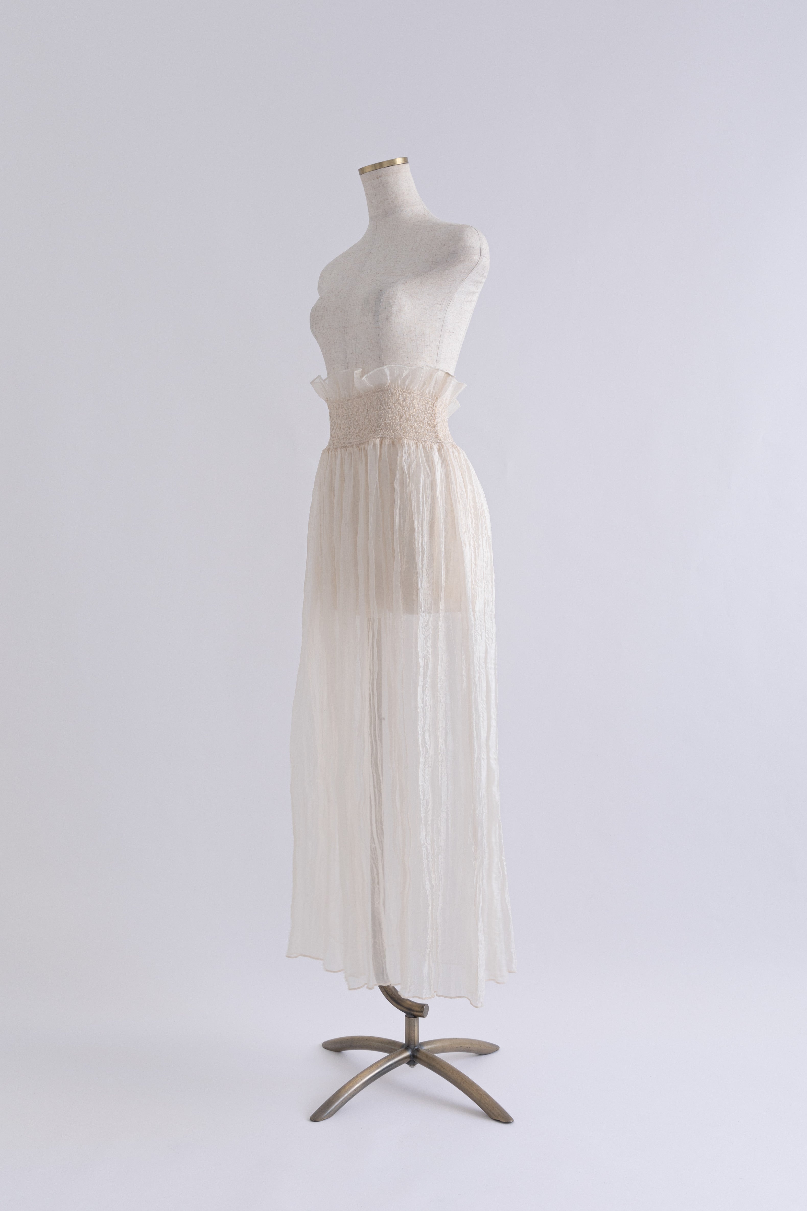 2Way Sheer Crinkled Skirt Dress