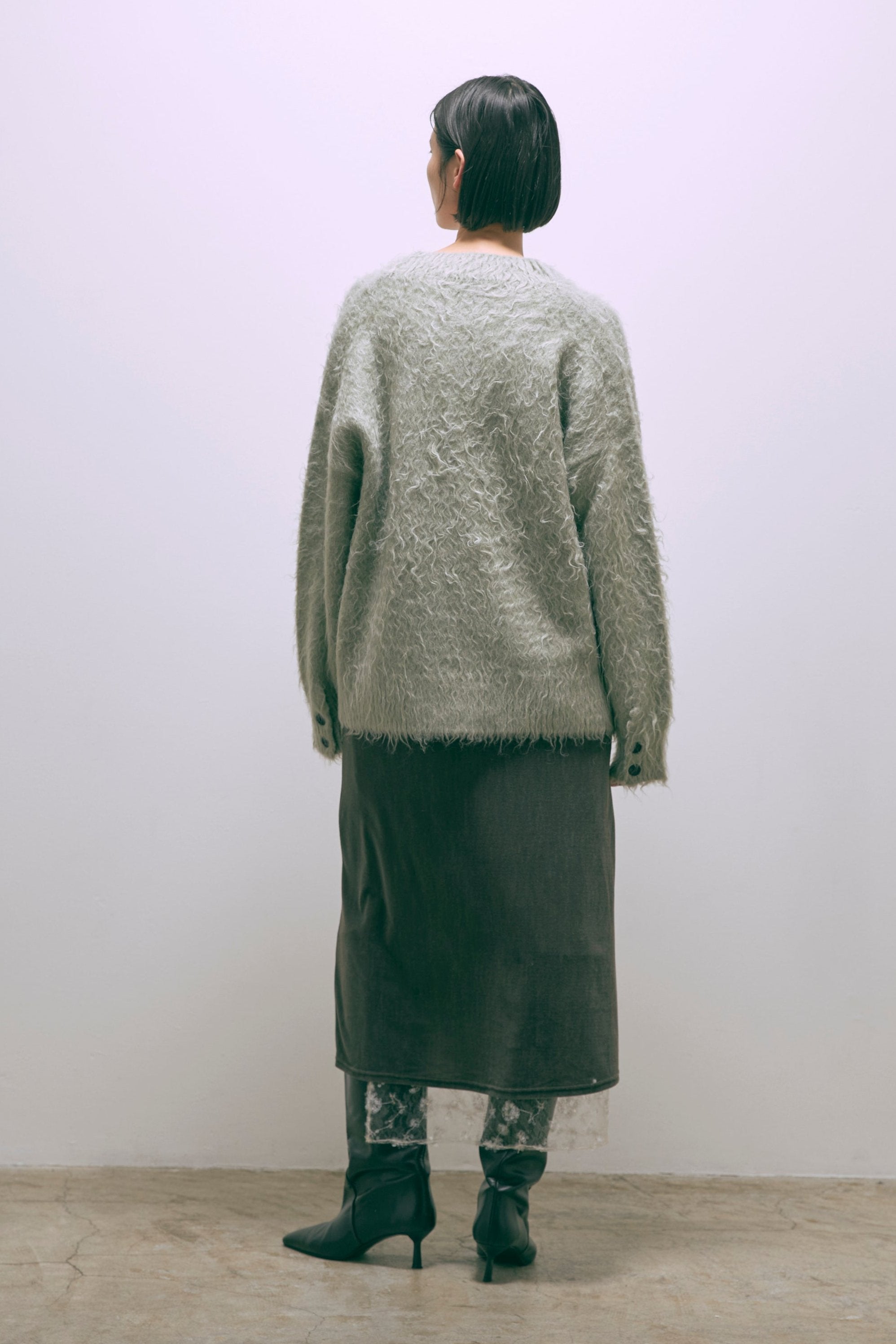 Brashed Shaggy Cardigan