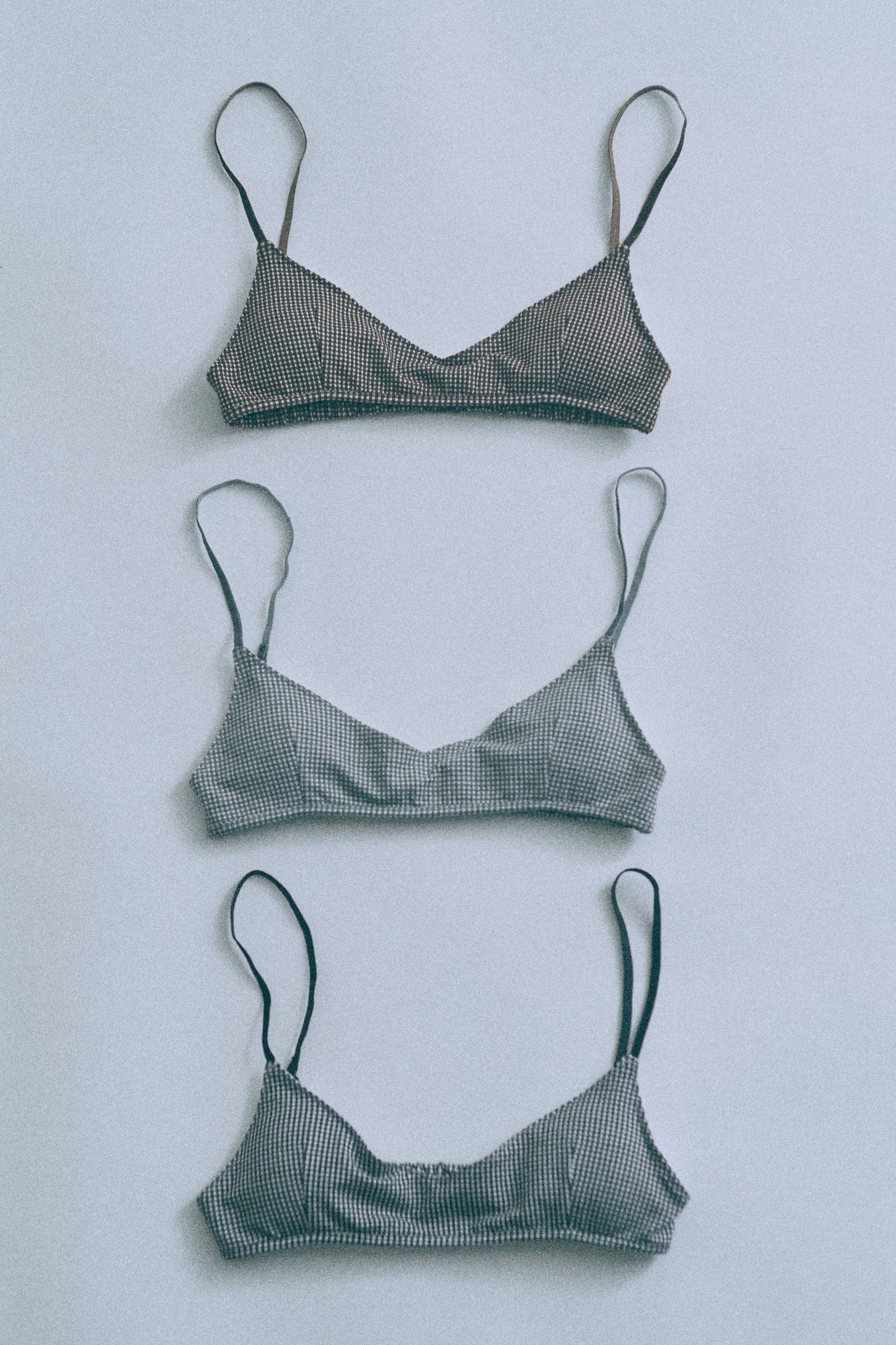 Gingham Check Bra Top