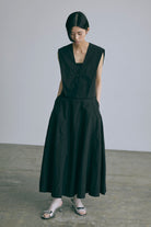 Nylon Taffeta Flared Skirt