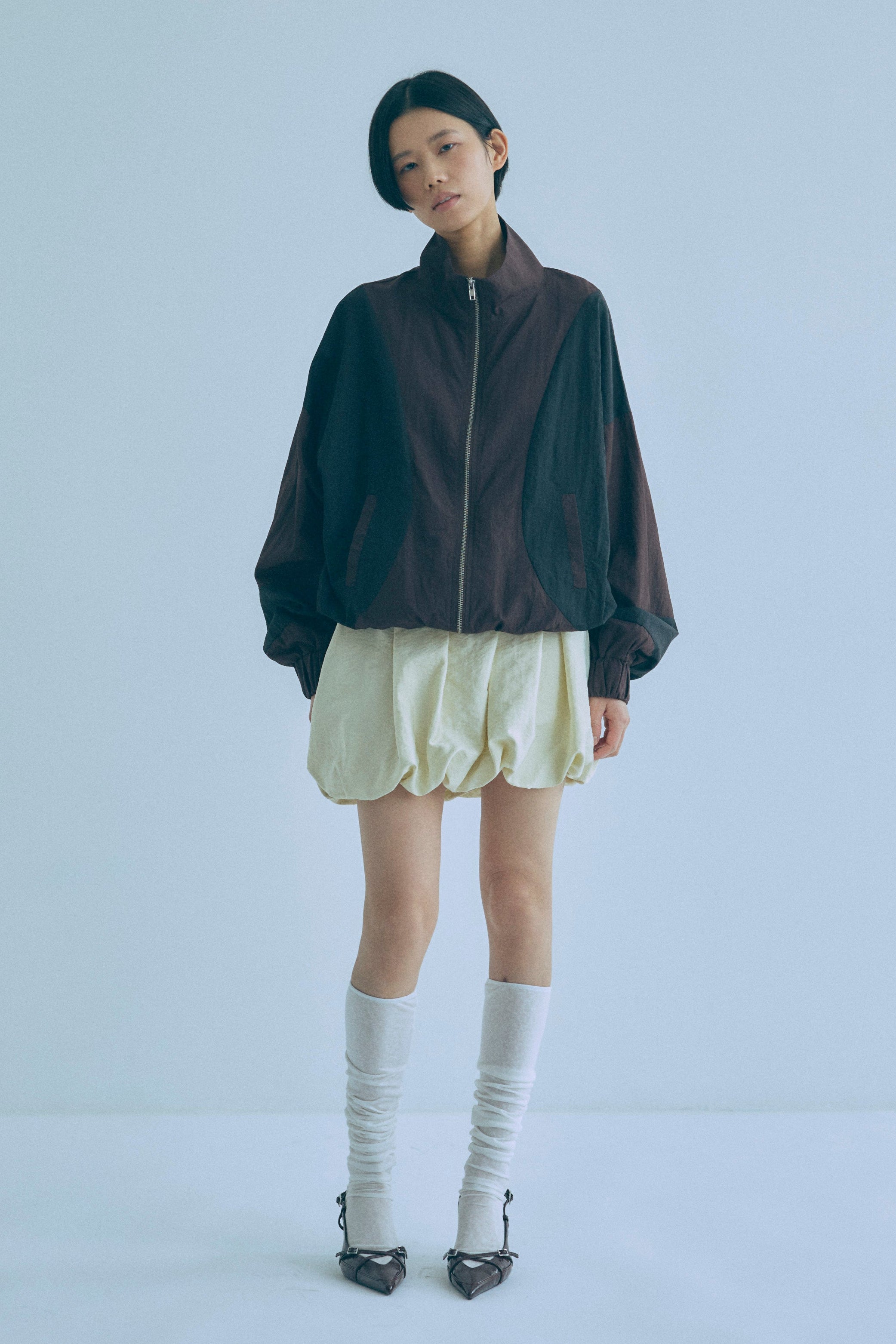 Washed Taffeta Bicolor Oversize Blouson – EN NEUME