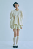 着用カラー:アイボリー  モデル身長:170㎝