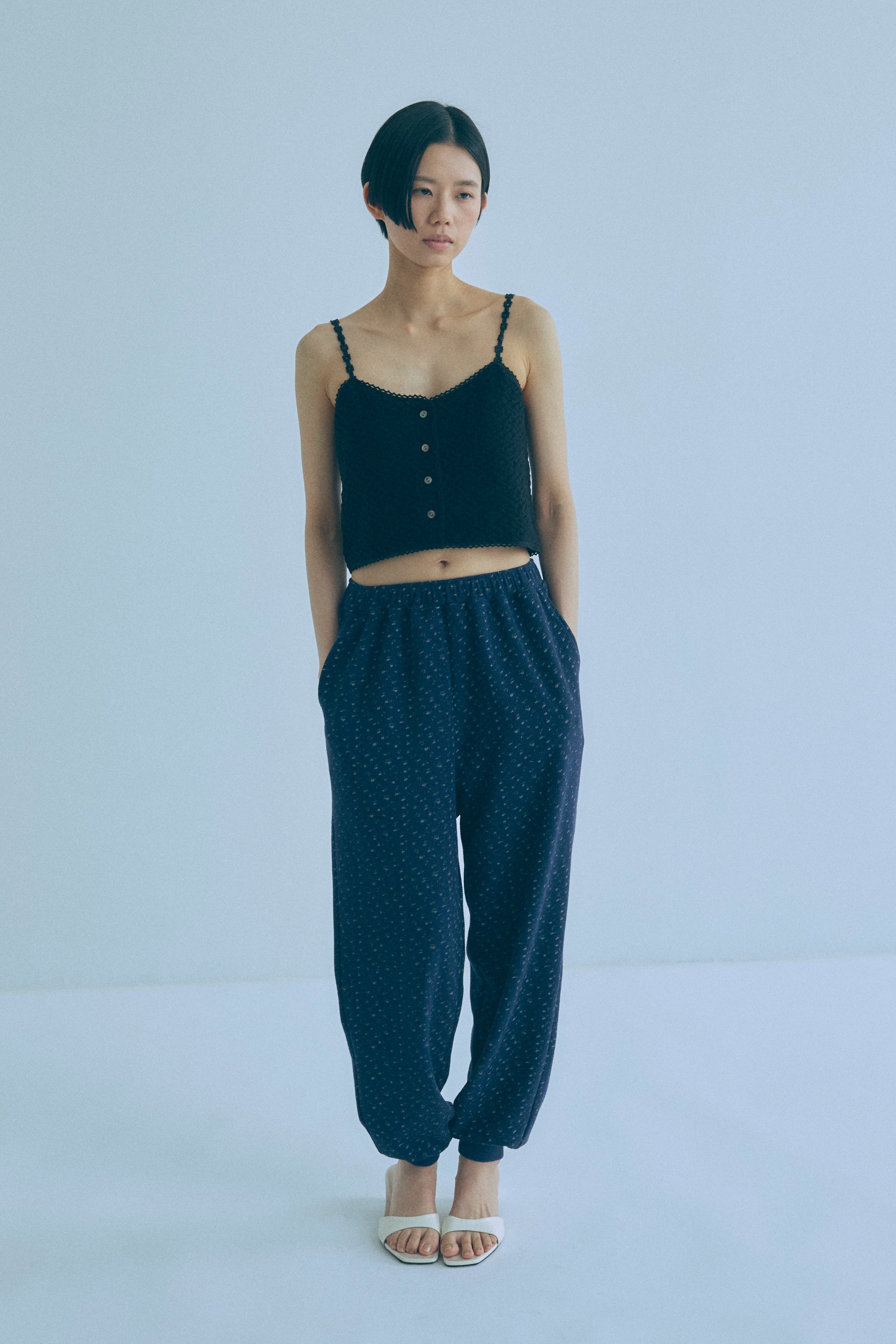 し*の様 neith. Flower Thermal Pants(Blue) Flower Thermal Jogger – EN NEUME