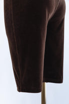 Velour Slim-Fit Biker Leggings
