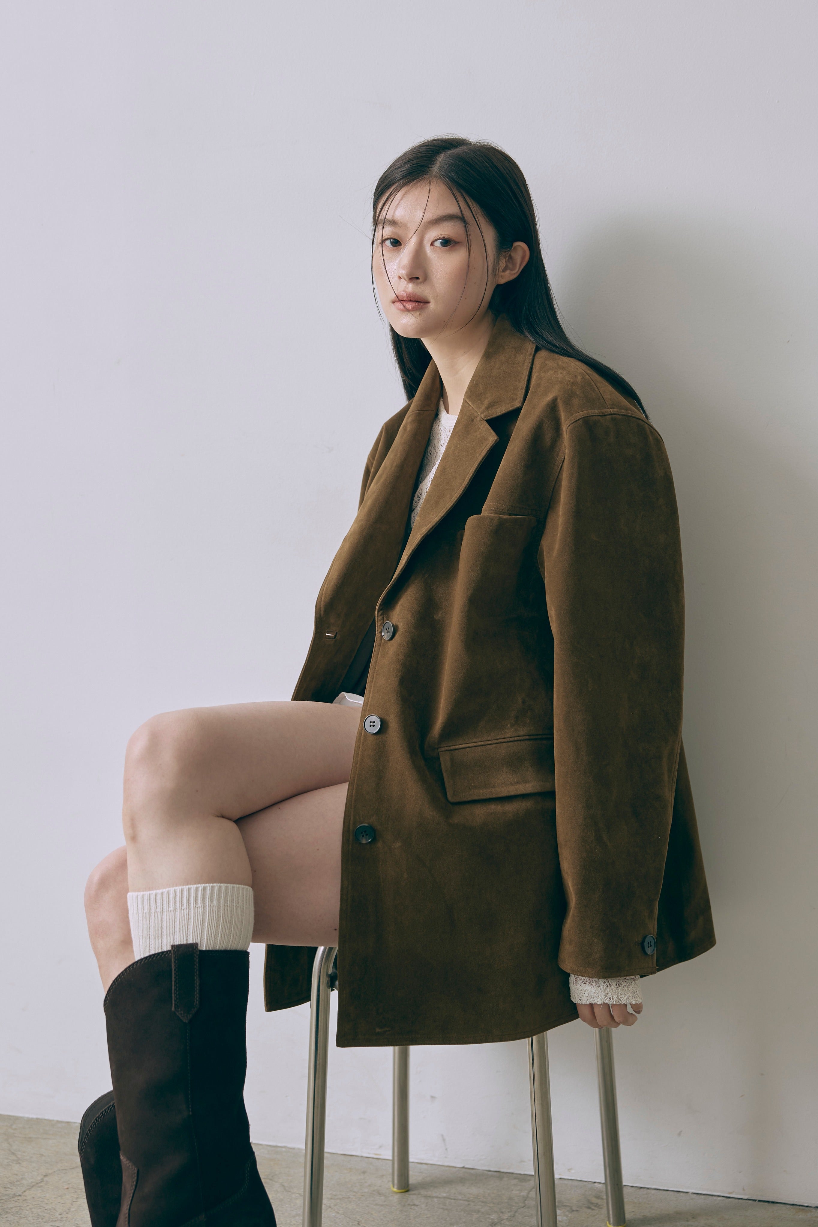 Vintage Suede Oversized Jacket