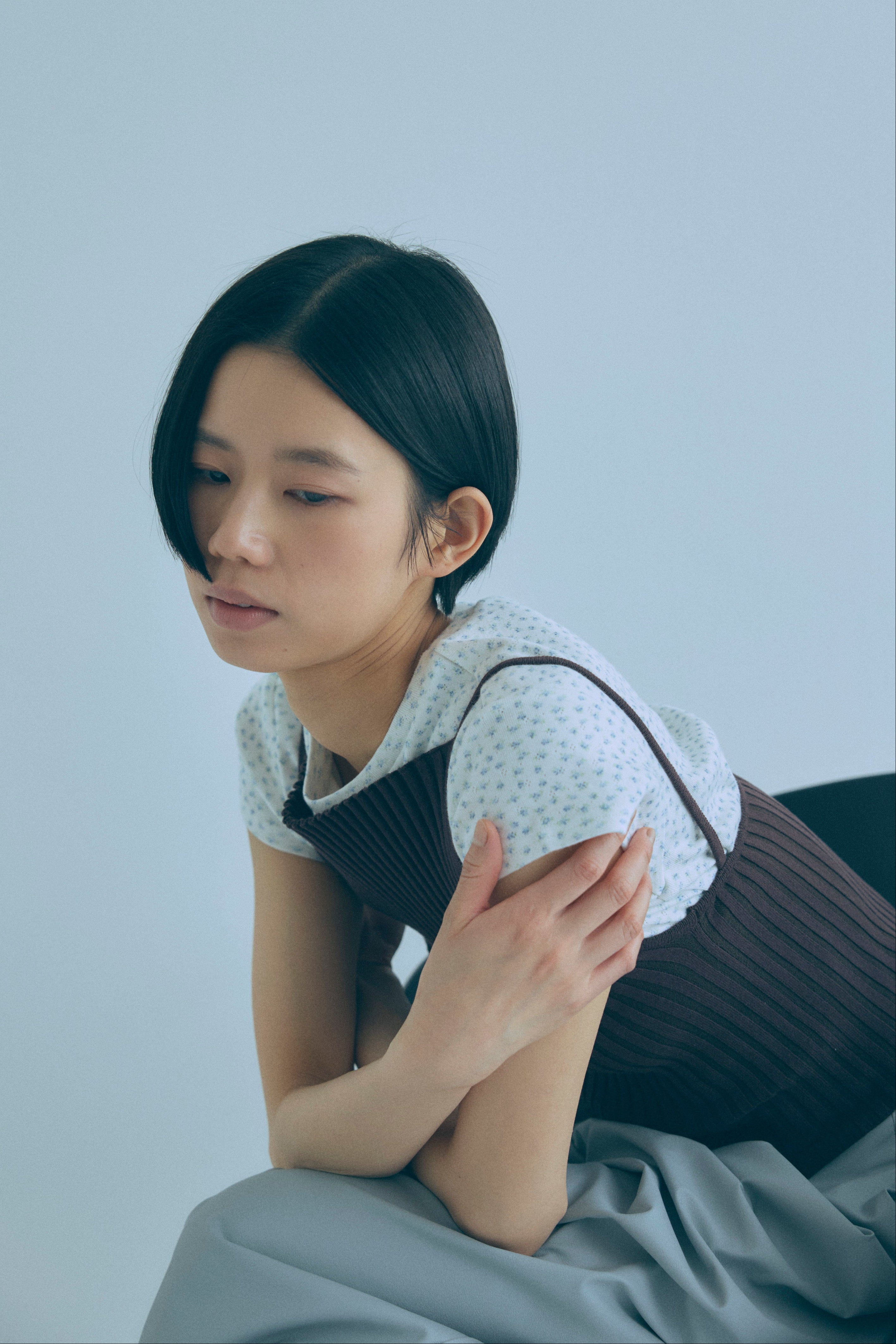 着用カラー:オフホワイト  モデル身長:170㎝