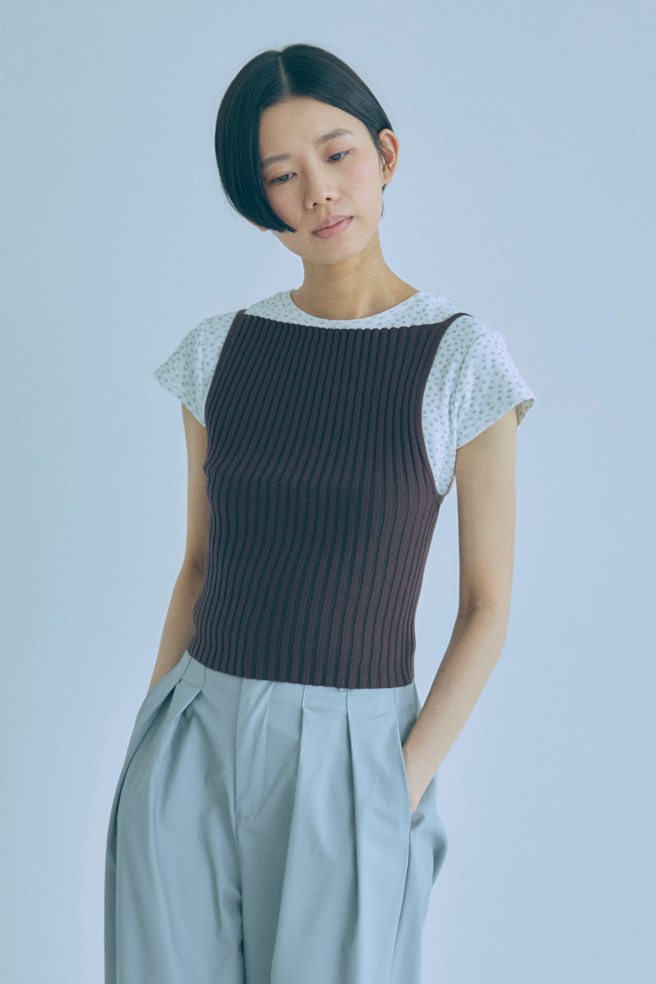 着用カラー:ブラウン  モデル身長:170㎝