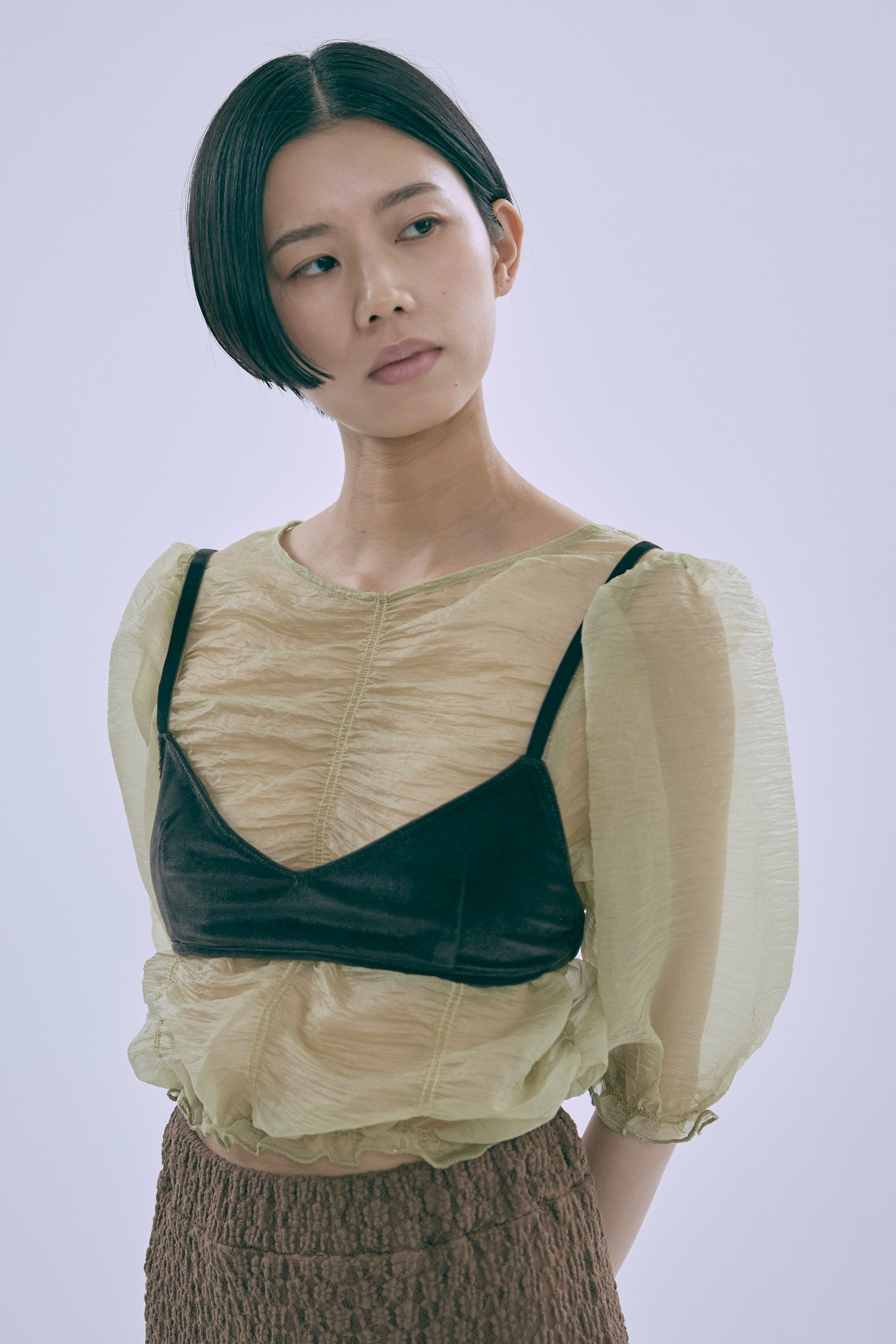 着用カラー:イエローグリーン  モデル身長:170㎝