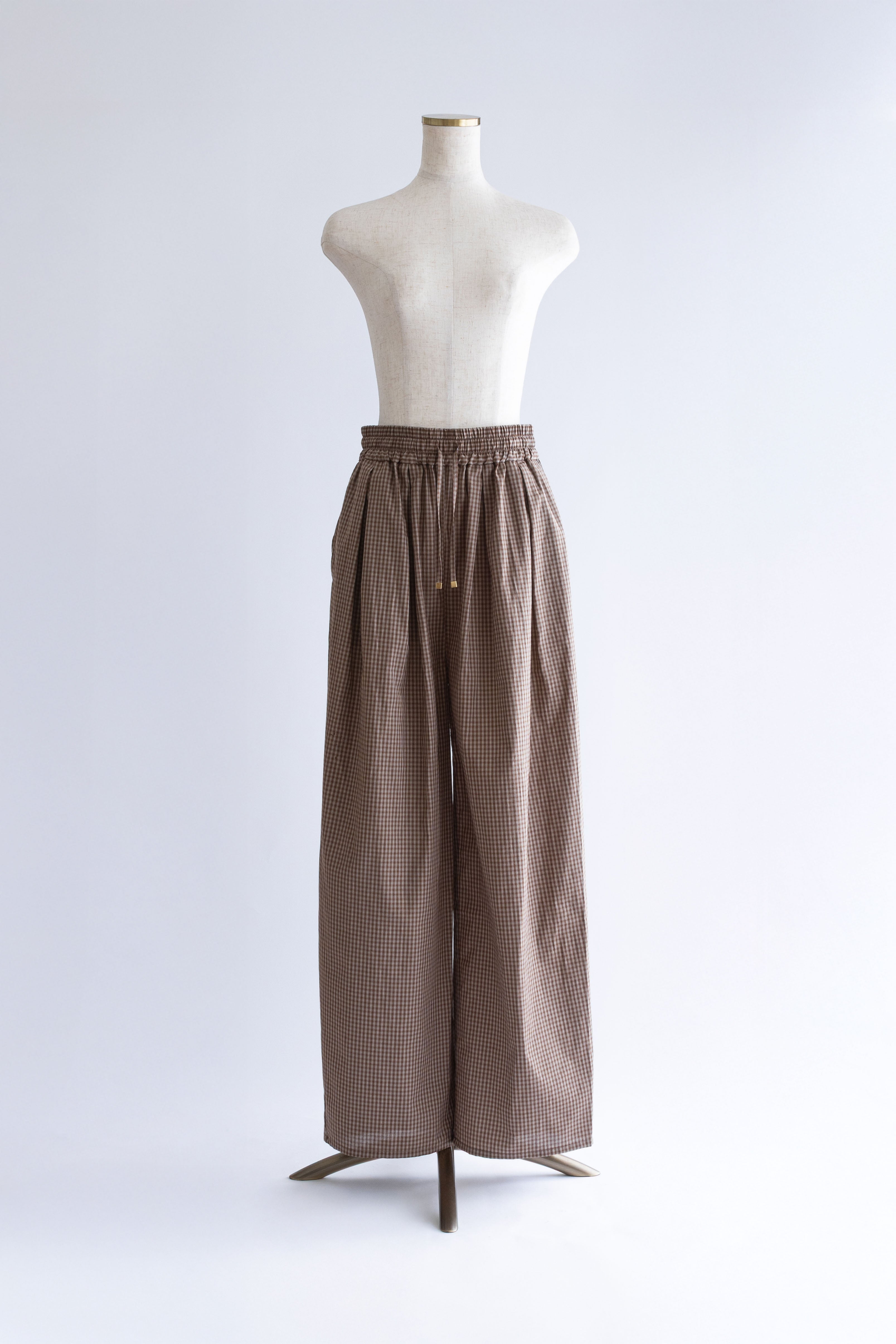Airy Check Tuck Easy-Pants – EN NEUME