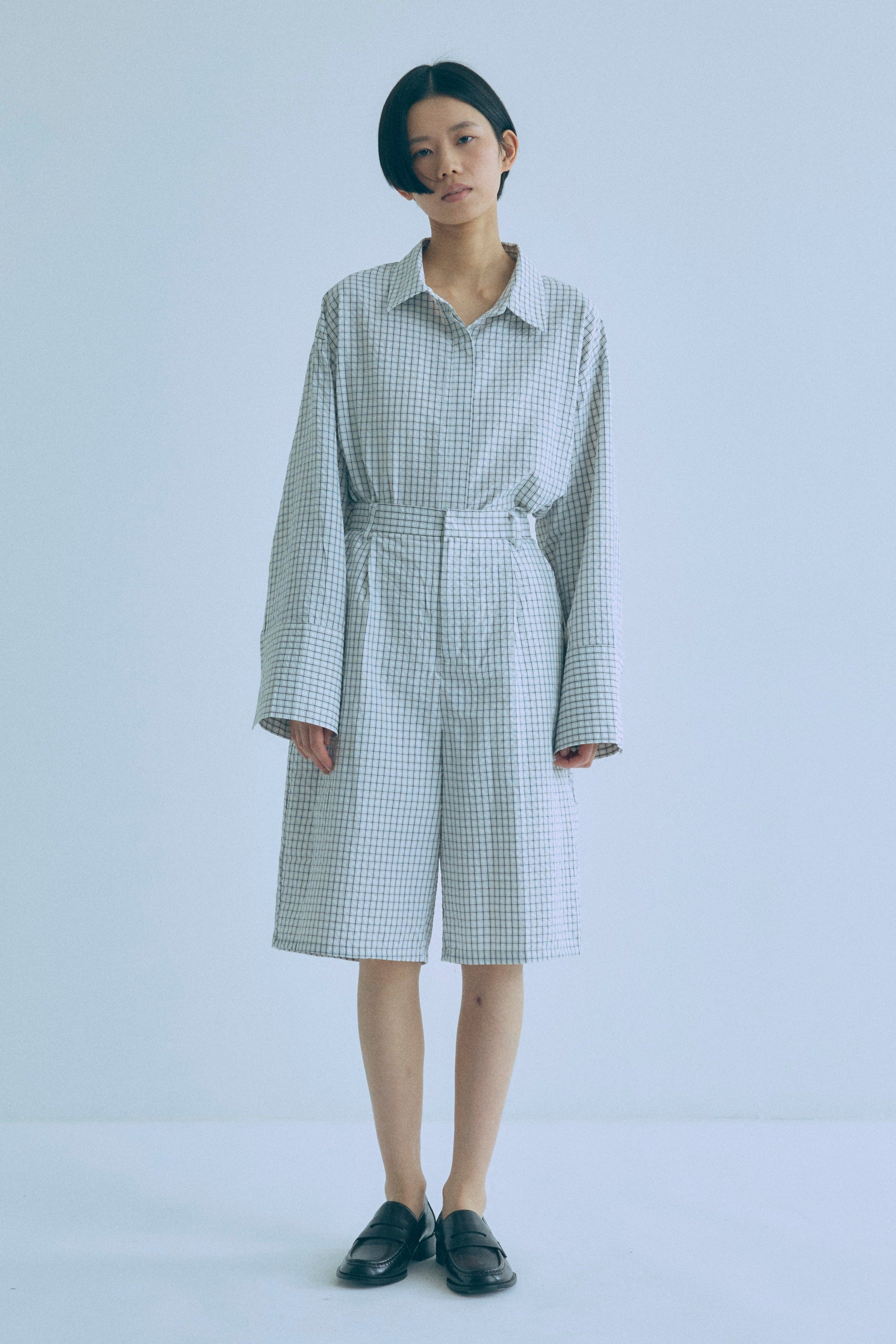 着用カラー:アイボリー  モデル身長:170㎝