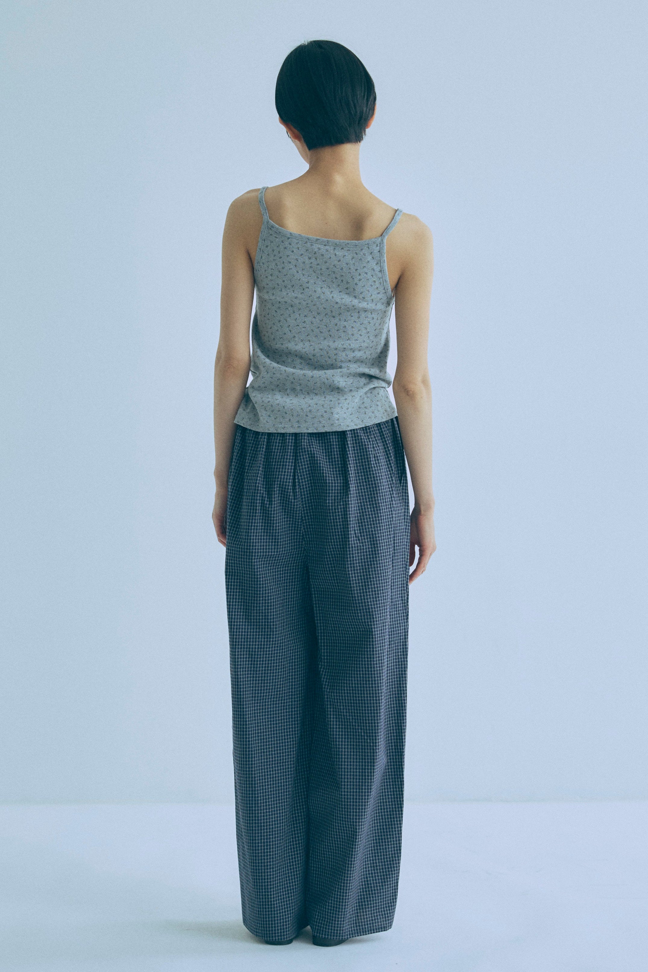 Airy Check Tuck Easy-Pants – EN NEUME