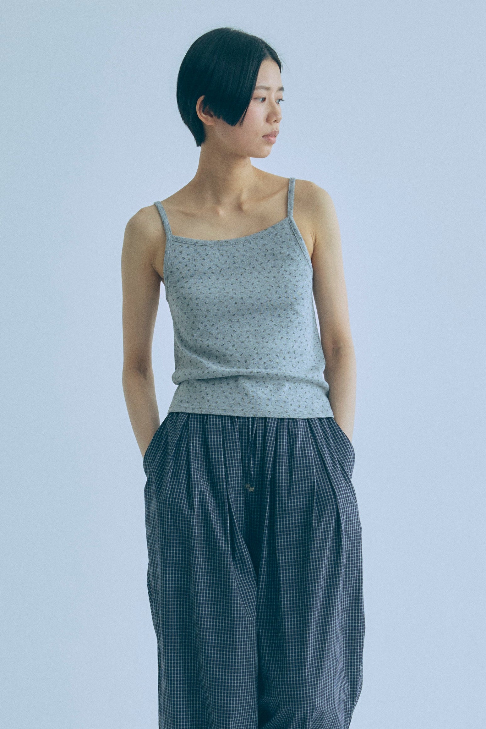 Airy Check Tuck Easy-Pants – EN NEUME