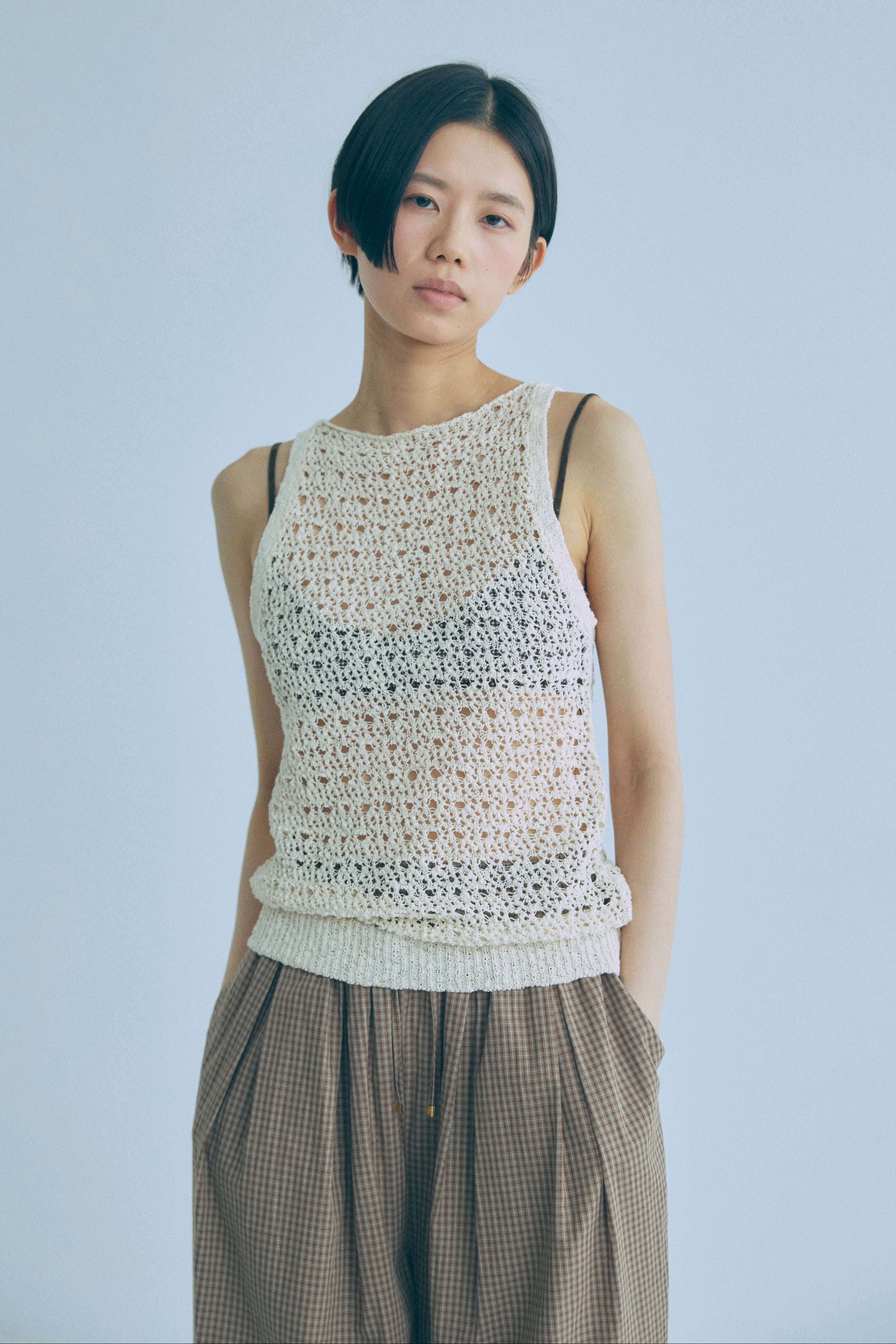 Slub Mesh Knit Tank – EN NEUME