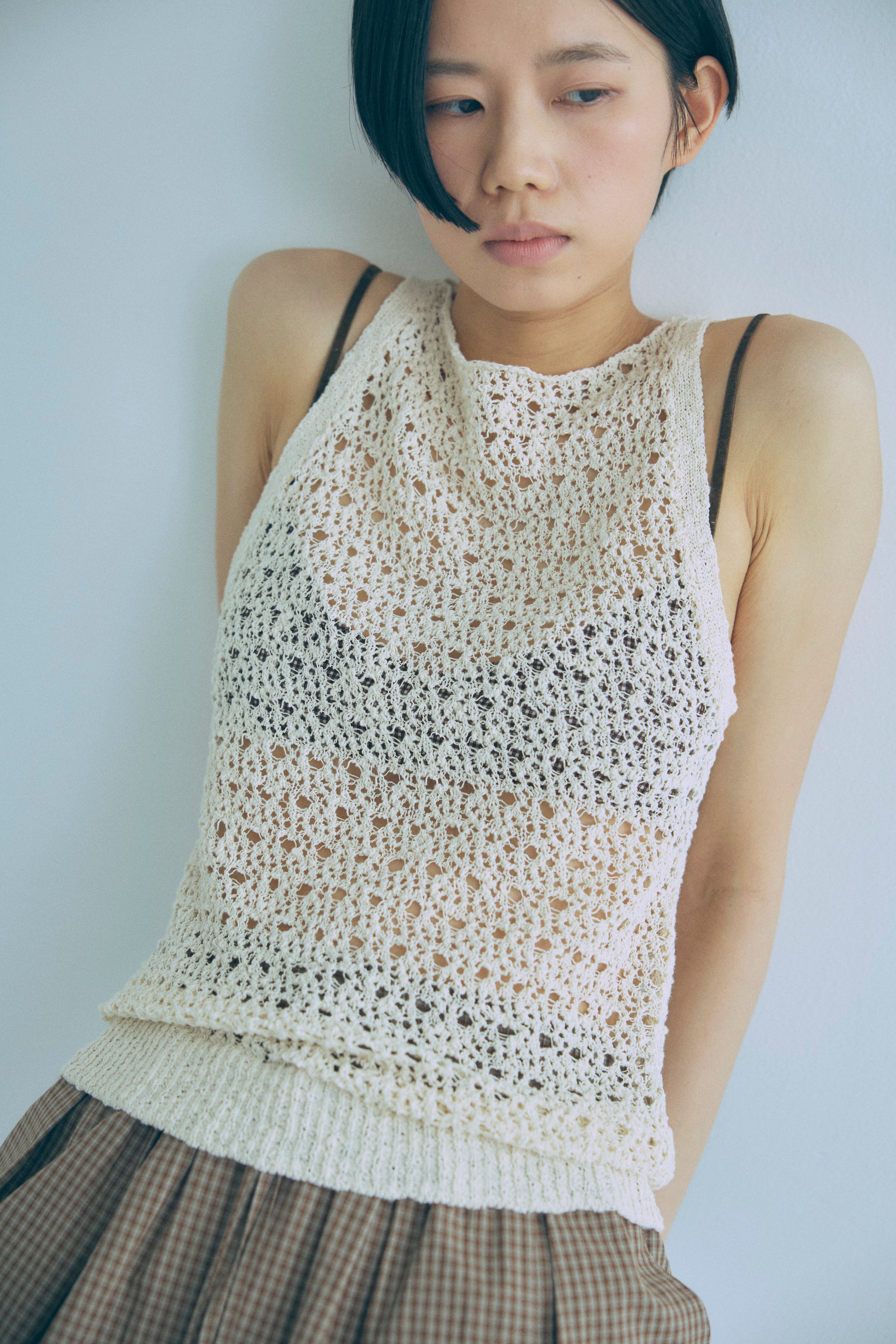 Slub Mesh Knit Tank – EN NEUME