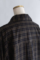 Satin Piping Checked Pajama Shirt