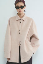 Wool Blend Over Shirts Jacket ピンク size:1 model:175cm SENPING